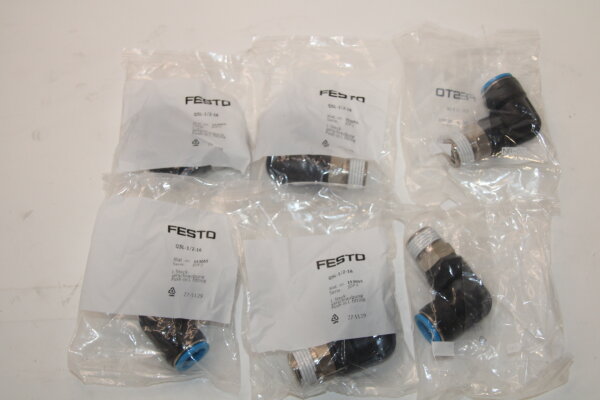 FESTO QSL-1/2-16 L-Steckverschraubung 153055 6 Stück