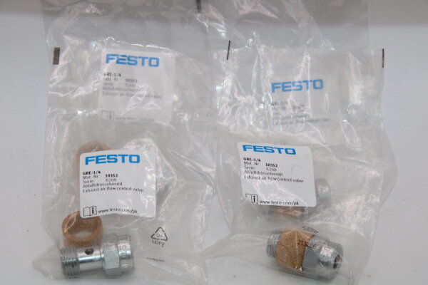 FESTO GRE-1/4 Abluftdrossel 10352  4 Stück