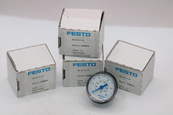 FESTO MA-40-10-1/8 359874 Manometer 4 Stück