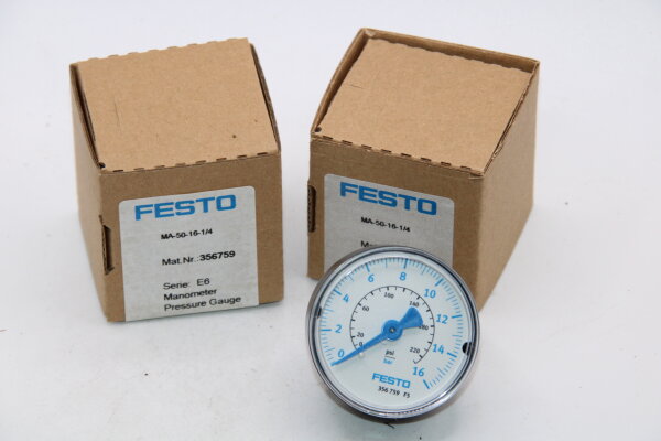 FESTO MAP-50-16-1/4 356759 Manometer 2 Stück