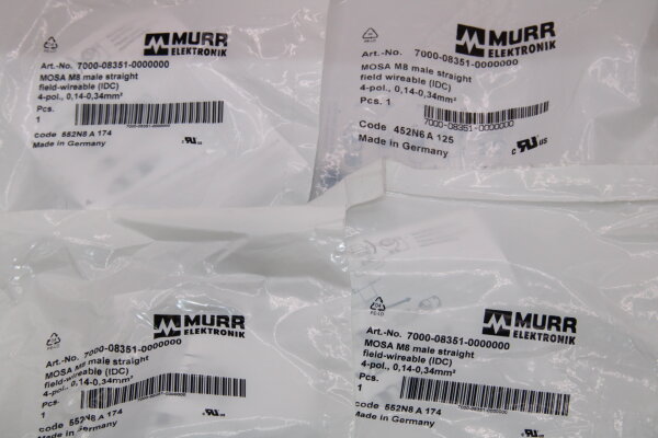 MURR ELEKTRONIK 7000-08351-0000000 M8 Steckverbinder 4 Stück