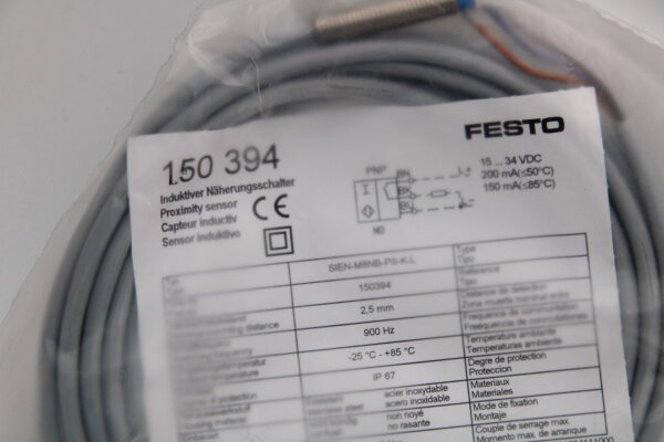 FESTO SIEN-M8NB-PS-K-L 150394 Induktiver Näherungsschalter