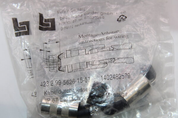 BINDER 423299-5626-15-07 Steckverbinder 8 Stück
