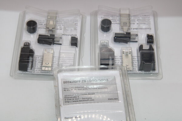 BECKHOFF ZS 1090-0003 EtherCAT/Ethernet Steckverbinder 3 Stück