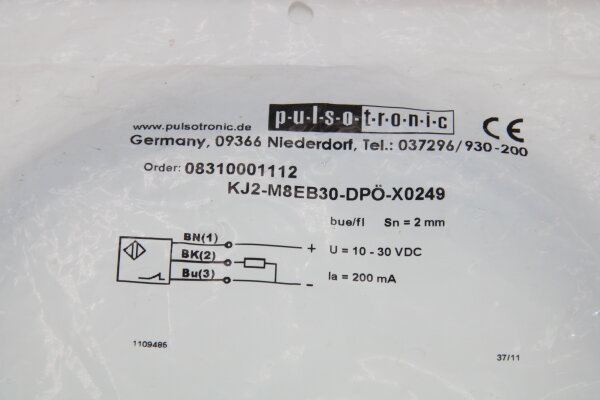 PULSOTRONIC KJ2-M8EB30-DPÖ-X0249 induktiver_Sensor