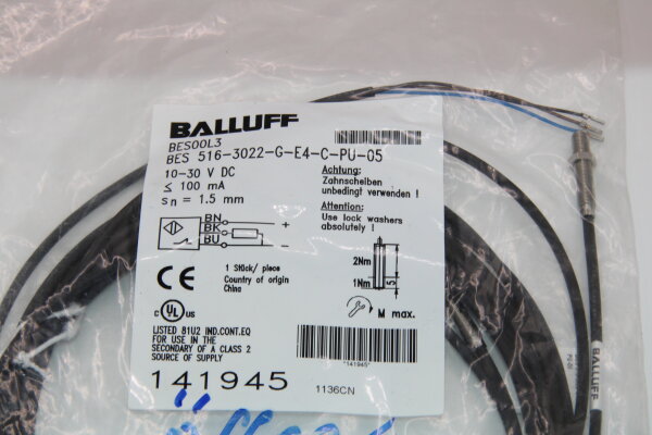 BALLUFF BES 516-3022-G-E4-C-PU-05 (141945) Induktiver Sensor