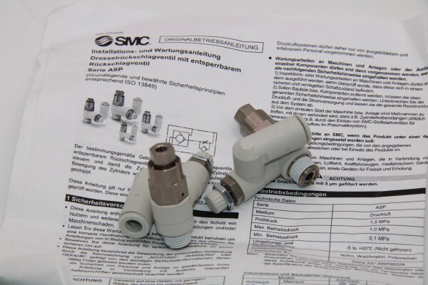 SMC ASP330F Drossel-Rückschlagventil  2 Stück