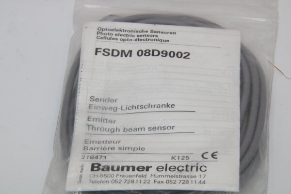 BAUMER FSDM-08D9002 Sender-Einweg-Lichtschranke