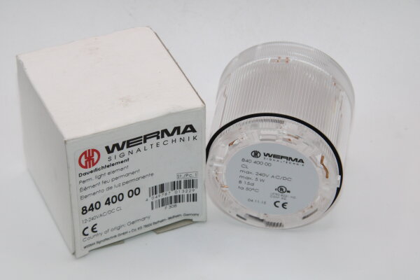 WERMA 840 400 00 Dauerlichtelement klar