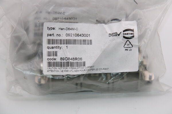 HARTING Han-D64M-C 09210643001 Buchseneinsatz 3 Stück
