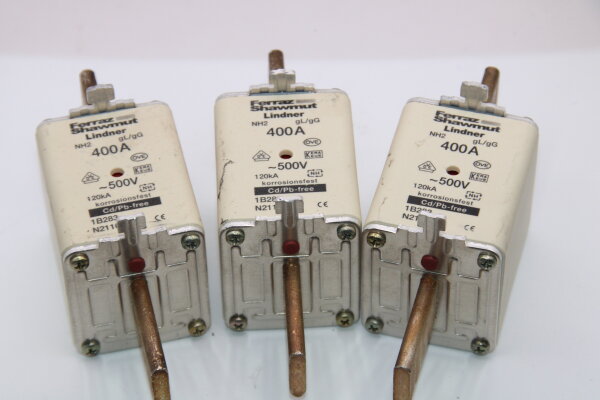FERRAZ Shawmut 400A 500V N211083C NH Sicherungen 3 Stück used