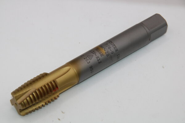 PWZ prototex Gewindebohrer 7/8-9 UNC-2B HSSE Durchgangsloch