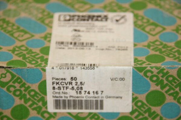 PHOENIX CONTACT FKCVR 2,5/8-STF-5,08 1874167 Leiterplattenstecker 50 Stück