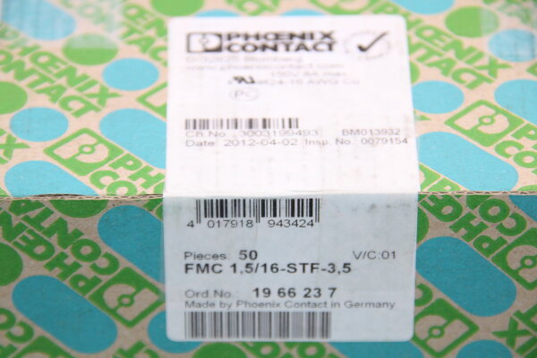 PHOENIX CONTACT FMC 1,5/16-STF-3,5 1966237 Leiterplattenstecker 50 Stück