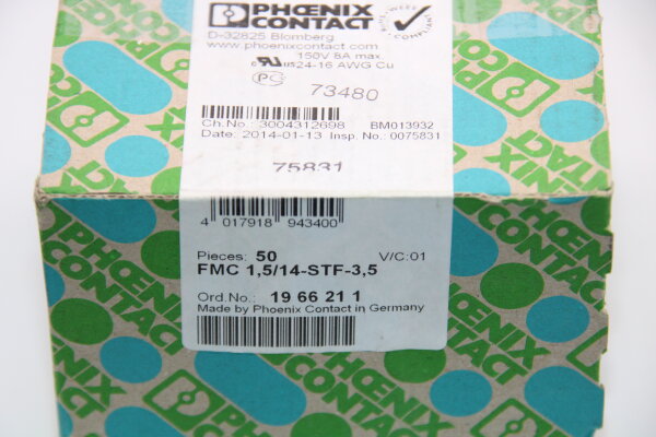 PHOENIX CONTACT FMC 1,5/14-STF-3,5 1966211 Leiterplattenstecker 50 Stück