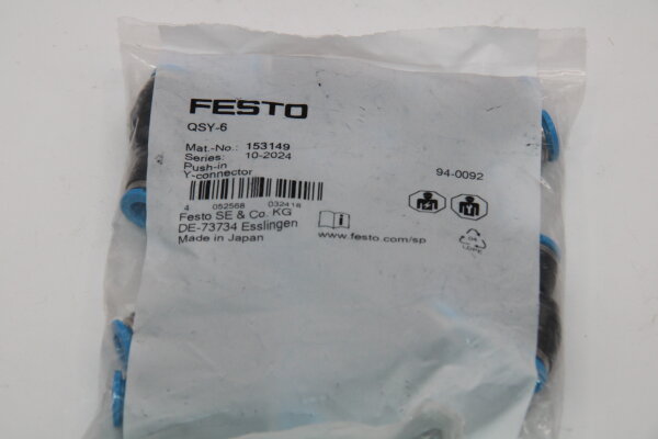 FESTO QSY-6 Y-Steckverbinder 153149 10 Stück
