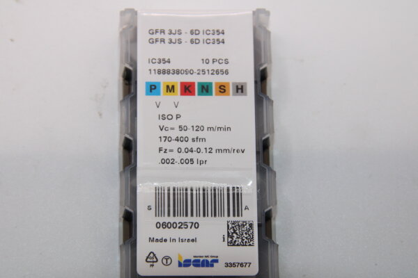 ISCAR GFR 3JS-6D IC354 Stechplatten 10 Stück