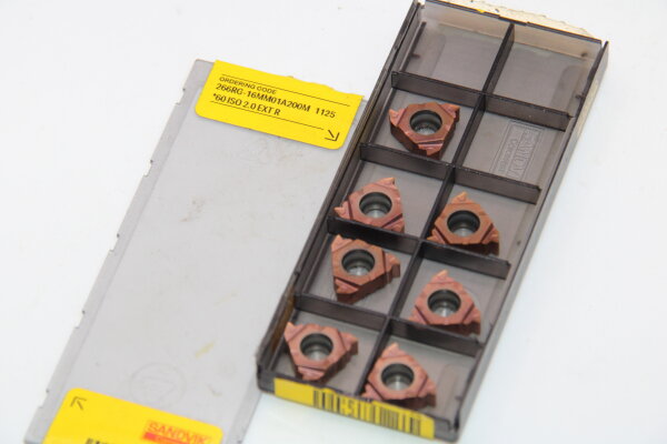 SANDVIK 266RG-16MM01A200M 125 60ISO2,0EXTR Gewindeplatten 7 Stück