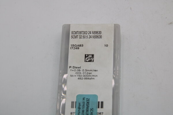 TUNGALOY SCMT09T302-24 NS9530 Wendeschneidplatten 10 Stk.