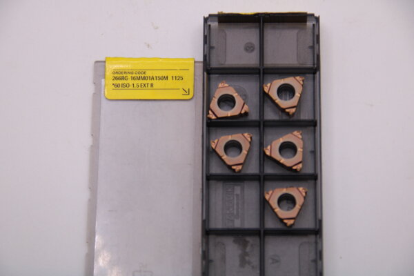 SANDVIK 266RG-16MM01A150M 1125 60 ISO-1.5 EXT R Gewindeplatten 5 Stk.