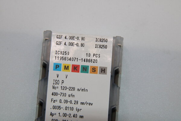 ISCAR GIF 5.00E-0.80 IC8250 Stechplatten 9 Stück