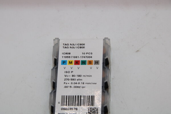 ISCAR TAG N3J IC808 Stechplatten 9 Stück