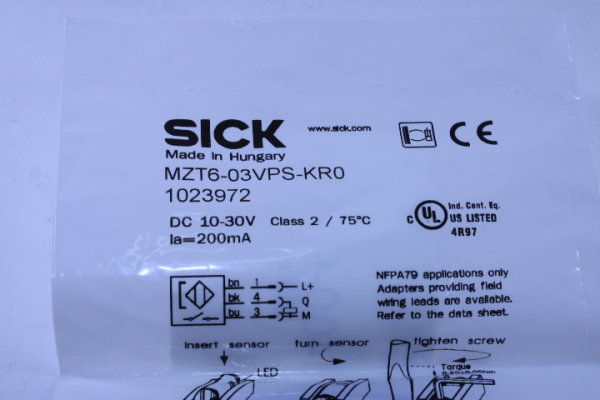 SICK Sensor MZT6-03VPS-KRO (1023972)