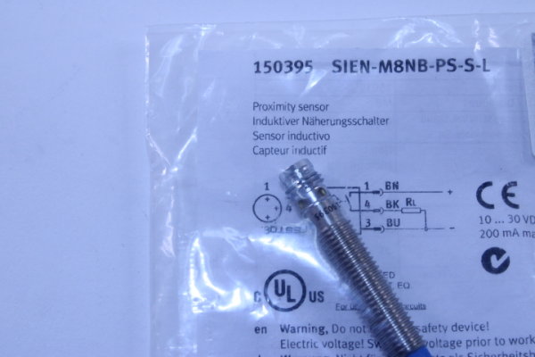 FESTO Induktiver Näherungsschalter SIEN-M8NB-PS-S-L (150395)