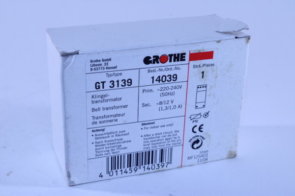 Grothe Klingeltrafo GT3139