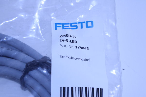 2 Stück Festo Sensorkabel KMEB-2-24-5-LED (174845)