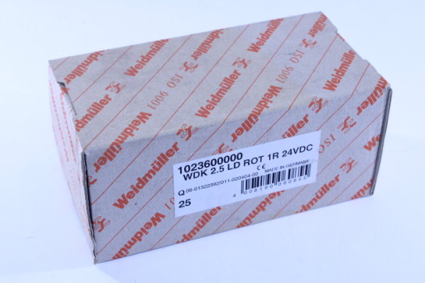 WEIDMÜLLER 25 Stück Klemmen WDK 2.5 LD ROT 1R 24 VDC 1023600000