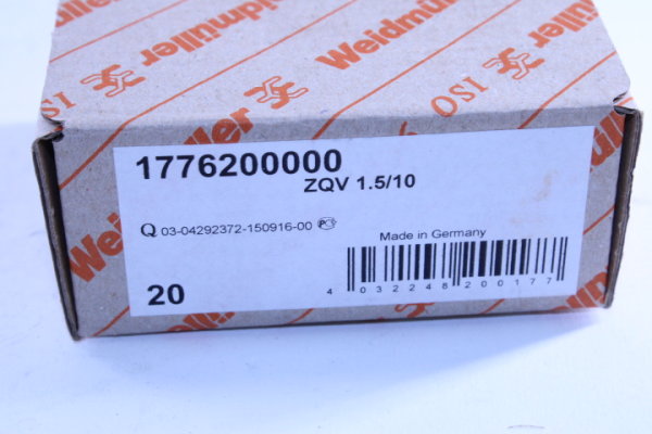 WEIDMÜLLER 1776200000 ZQV 1.5/10 Querverbinder   20 Stück