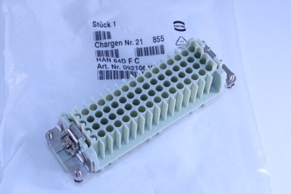 HARTING Typ HAN64DFC  Buchseneinsatz Artikelnummer 0921064310103