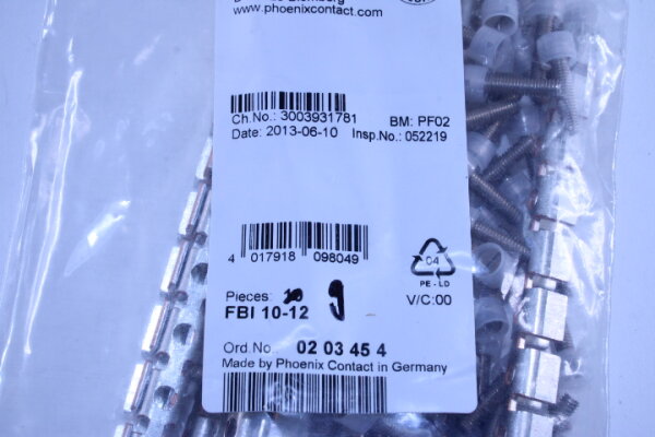 PHOENIX CONTACT FBI 10-12 Brücke 0203454  9 Stück