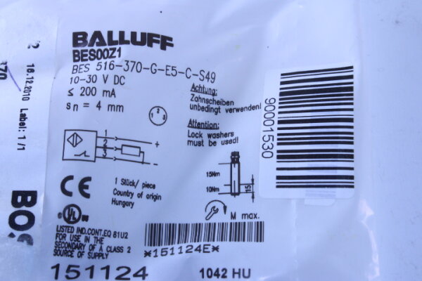 BALLUFF BES 516-370-G-E5-C-S49  Induktiver Sensor