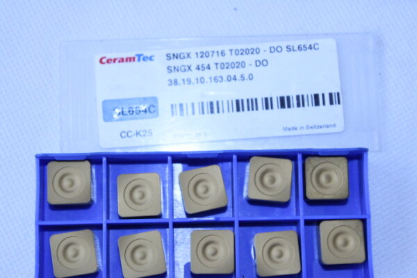CERAMTEC SNGX 120716 T0220-DO  SL654 Wendeschneidplatten 10 Stück