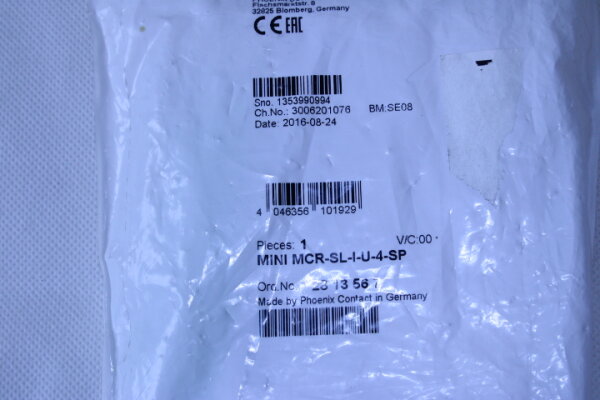 PHOENIX CONTACT MINI MCR-SL-I-U-4-SP Trennverstärker 2813567