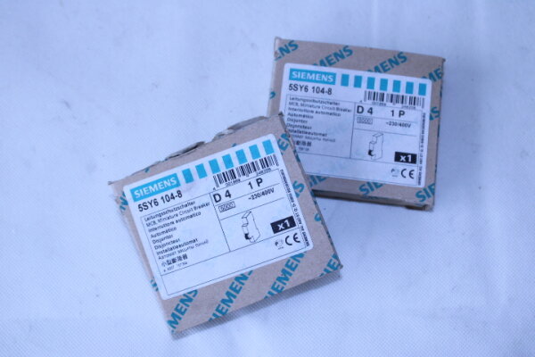 SIEMENS SIRIUS 5SY6104-8 Leistungsschalter 2 Stück