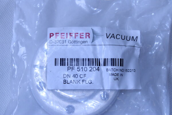 Pfeiffer Vacuum Blindflansch  DN40 CF Blank FLG