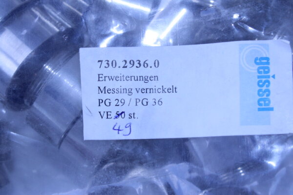 GEISSEL Erweiterung 730.2936.0 PG29/PG36 49 Stück Messing