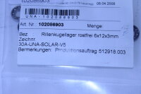 15 Stück Edelstahl Rillenkugellager 6x12x3mm