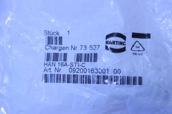 HARTING HAN 16A-STI-C (09200163001 00)