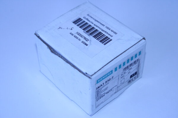 SIEMENS 3NA3 830-7 Sicherungseinsatz 100A 3 Stück