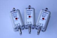 SIEMENS 3NA7 824-7 NH 80A Sicherungseinsatz 3 Stück