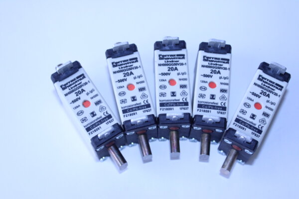FERRAZ Schawmut NH000GG50V2Q-1 20A Sicherungseinsatz 5 Stück