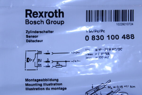 Rexroth Zylinderschalter 0 830 100 488