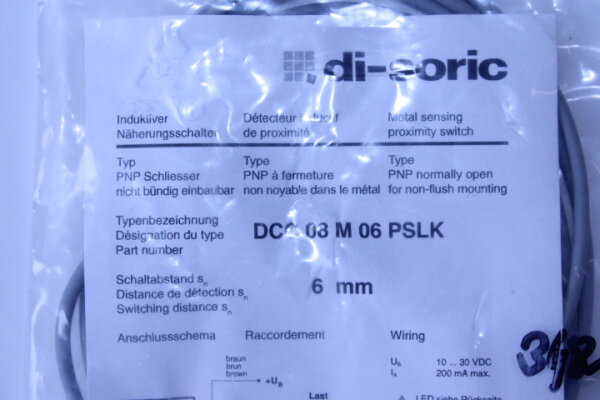 DI-SORIC DCC 08 M 06 PSLK Nährungsschalter