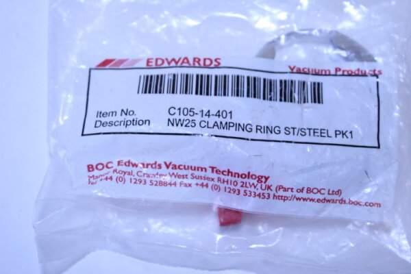 EDWARDS C105-14-401Klemmring NW25 Clamping Ring ST/Steel PK1