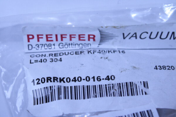 Pfeiffer Vacuum 120RRK040-016-40 Reduzierstück