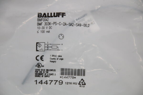 BALLUFF BMF 303K-PS-C-2A-SA2-S49-00,2  Magnetsensor